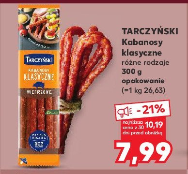 Kabanosy wieprzowe Tarczy艅ski kabanos klasyczny promocja