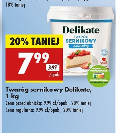 Twar贸g sernikowy naturalny Delikate promocja