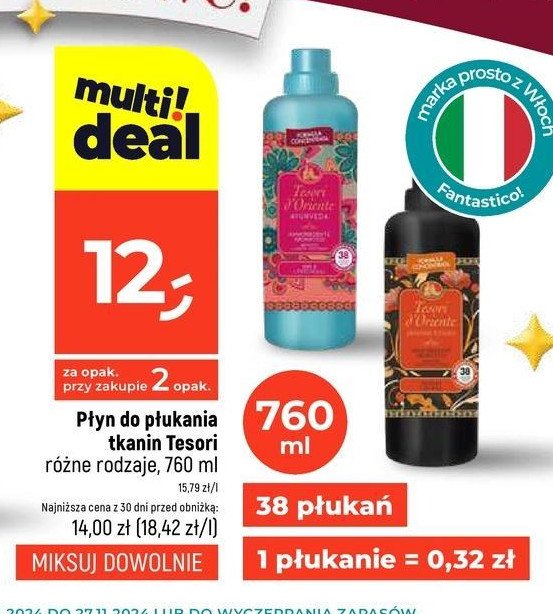 Koncentrat do płukania hammam Tesori d'oriente promocja w Dealz