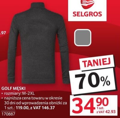 Golf męski promocja w Selgros