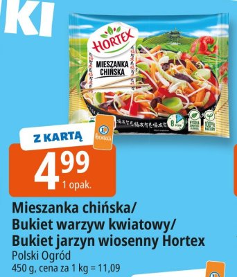 Mieszanka chińska/bukiet warzyw kwiatowy/bukiet jarzyn wiosenny Hortex Polski Ogród promocja w Leclerc
