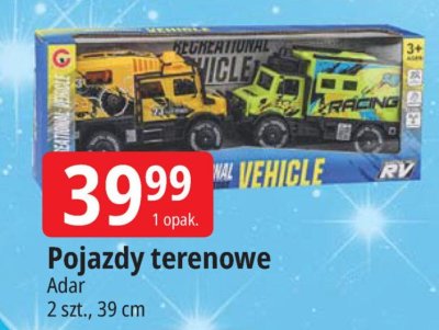 Pojazdy terenowe 2 szt., 39 cm promocja w Leclerc