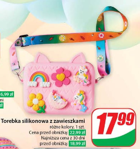 Torebka silikonowa z zawieszkami promocja