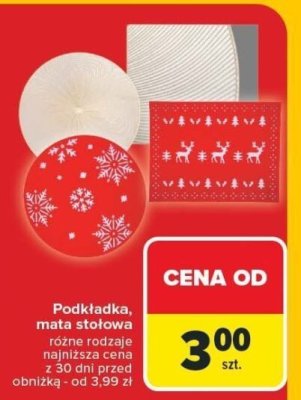 Podkładka promocja w Carrefour