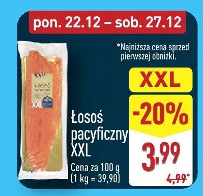 Łosoś pacyficzny XXL promocja w Aldi