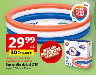 Basen dla dzieci 1.52 m x 30 cm One two fun promocja