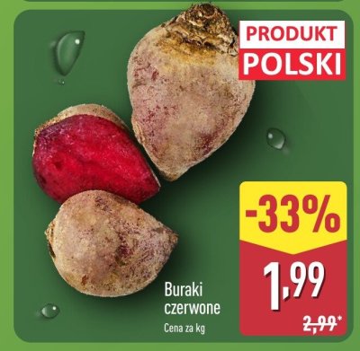 Buraki czerwone promocja w Aldi