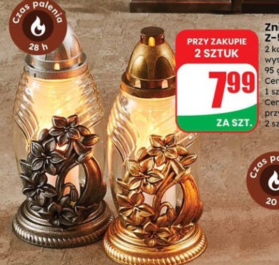 Znicz szklany Z-534 z wpinką  promocja w Dino