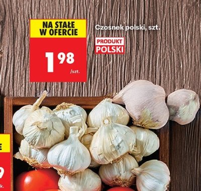 Czosnek polski, szt promocja w Biedronka