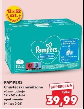 Chusteczki nawil偶ane Pampers fresh clean promocja