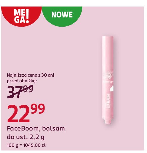 Balsam do ust Face boom promocja w Rossmann