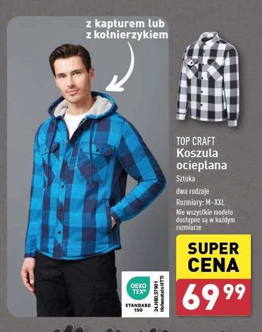 Koszula ocieplana m-xxl Top craft promocja