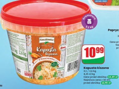 Kapusta kiszona Kraszkiewicz promocja w Dino