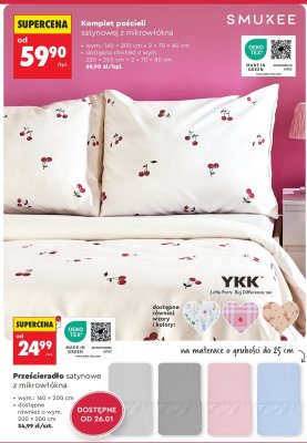 Prześcieradło satynowe z mikrowłókna promocja w Biedronka