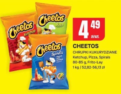 Chrupki Cheetos Ketchup, Pizza, Spirals promocja w Chorten
