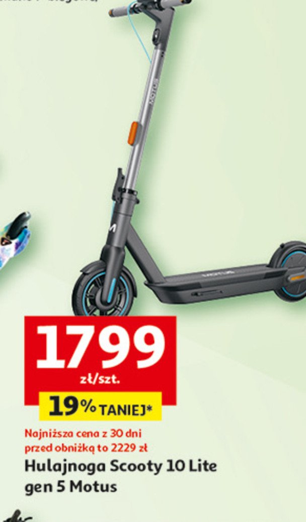 Hulajnoga elektryczna scooty 10 lite Motus promocja w Auchan