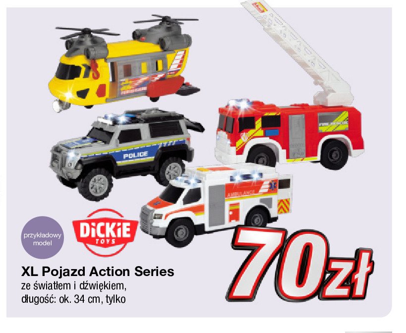 Pojazd straż pożarna z akcesoriami 33 cm Dickie toys promocja
