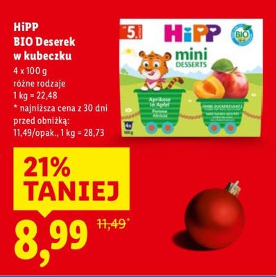 Deserek BIO w kubeczku różne rodzaje promocja w Lidl