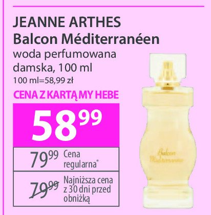 Woda perfumowana Jeanne arthes balcon mediterraneen promocja