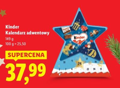 Kalendarz adwentowy Kinder promocja w Lidl