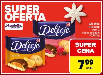 Ciastka DELICJE różne rodzaje promocja w Carrefour Market
