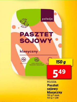 Pasztet sojowy klasyczny Polsoja promocja