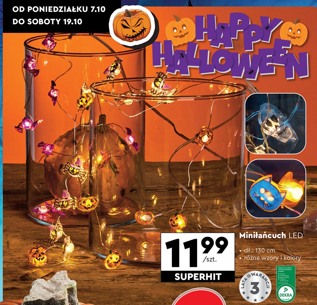 Łańcuch led halloween promocja