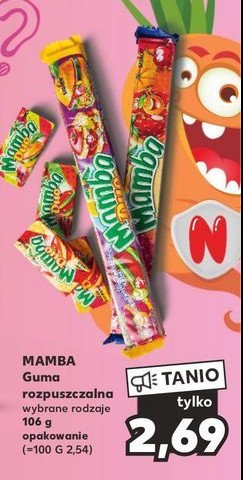 Guma rozpuszczalna mix Mamba paradise promocja