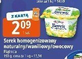 Serek homogenizowany naturalny/waniliowy/owocowy różne rodzaje promocja w Leclerc