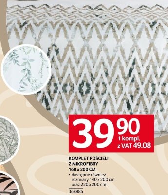 Komplet pościeli z mikrofibry 160 x 200 cm różne wzory promocja w Selgros