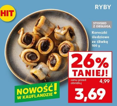 Koreczki śledziowe ze śliwką  promocja w Kaufland