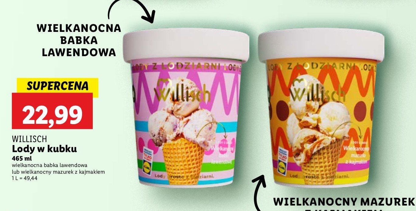 Lody o smaku mazurka Willisch promocja
