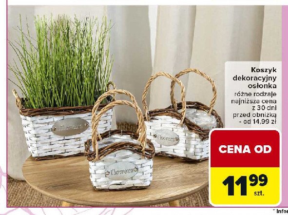 Koszyk dekoracyjny promocja w Carrefour Market