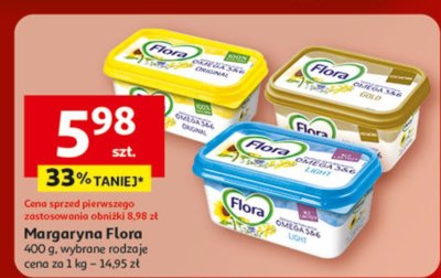 Margaryna Flora, 400 g, wybrane rodzaje promocja w Auchan