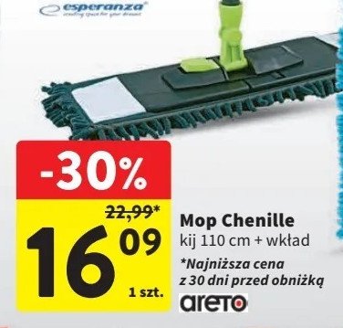 Mop chenille z kijem i wkładem 110 cm Areto promocja