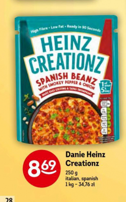 Danie italian beanz Heinz creationz promocja