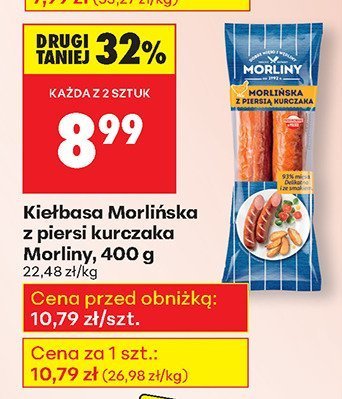 Kiełbasa Morlińska z piersi kurczaka Morliny promocja w Biedronka