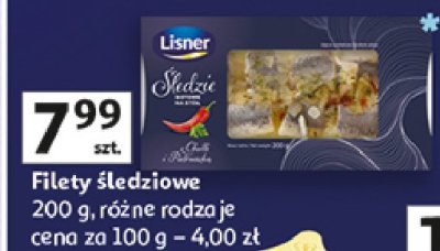 Filety śledziowe grubo krojone z chili i pietruszką Lisner promocja