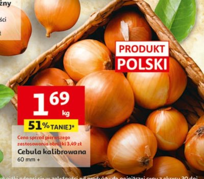 Cebula kalibrowana 60 mm + promocja w Auchan