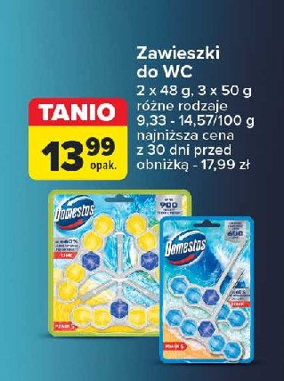 Kostka do wc blue water ocean Domestos power5+ promocja w Carrefour