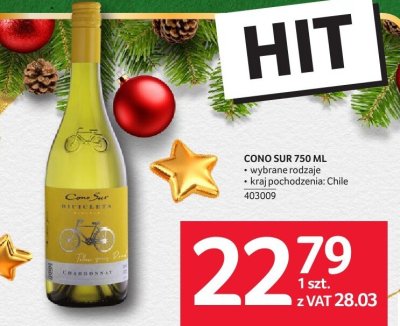 Wino Cono Sur 750 ML promocja w Selgros