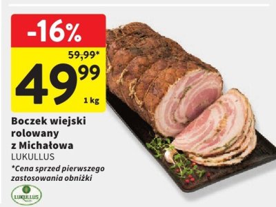 Boczek wiejski rolowany z Michałowa Lukullus promocja w Intermarche