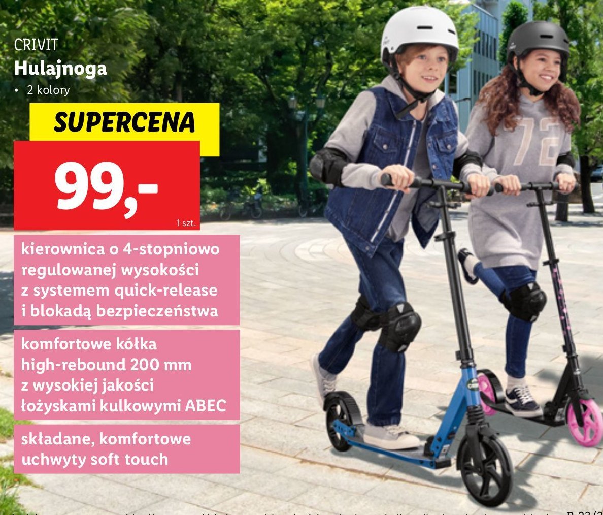 Hulajnoga aluminiowa Crivit promocja w Lidl