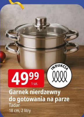 Garnek nierdzewny do gotowania na parze Tadar promocja w Leclerc