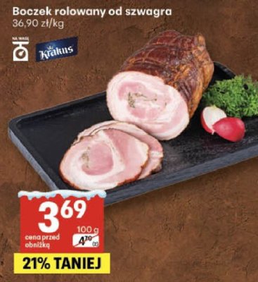 Boczek rolowany od szwagra Krakus promocja w Delikatesy Centrum