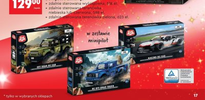 Klocki ruchome części zdalnie sterowana wyścigówka promocja w Biedronka