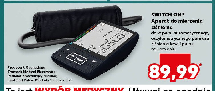 Aparat do mierzenia ciśnienia Switch on promocja