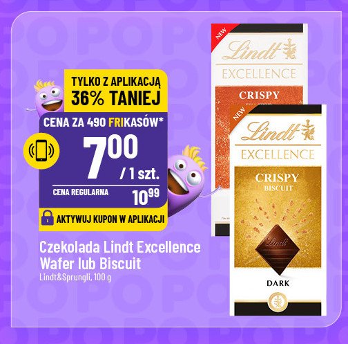 Czekolada crispy biscuit Lindt excellence promocja w POLOmarket