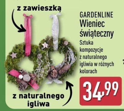 GARDENLINE Wieniec świąteczny promocja w Aldi