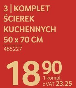 Komplet ścierek kuchennych 50 x 70 cm promocja w Selgros